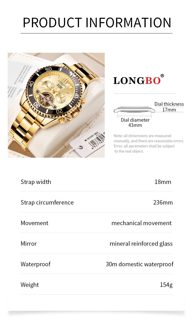 LONGBO Men's Watch 83225